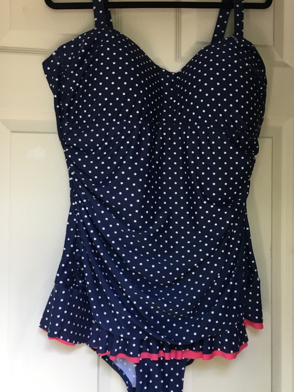 Mazu swim one piece polka dotted padded swimsuit 22W